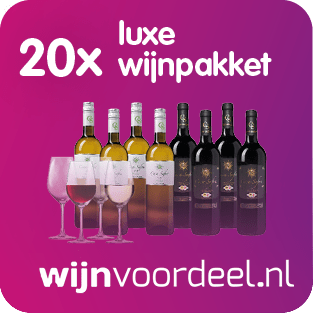 Wijnvoordeel.nl stelt 20 keer een wijnpakket ter beschikking voor het Prijzenfestival