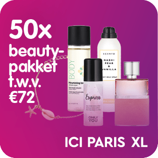 Ici paris xl stelt 50 keer beautypakket van € 72,- ter beschikking voor het Prijzenfestival