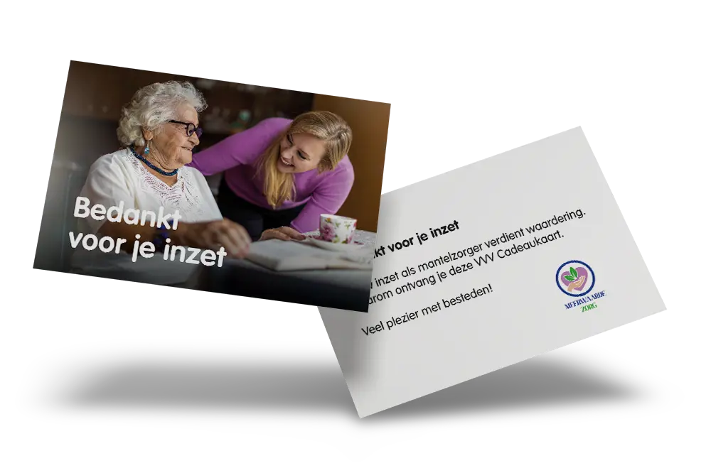 Kaartje met persoonlijke boodschap