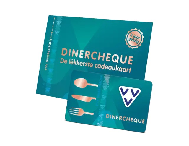 VVV Dinercheque kaart en omslag