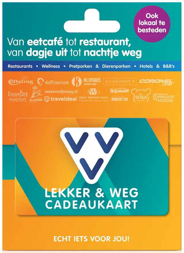 VVV Lekker & Weg Cadeaukaart hangtag